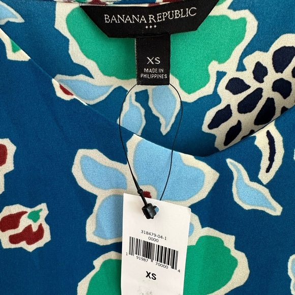 Banana Republic Factory Floral Tank Top Scoop Neck Size XS - Picture 6 of 9